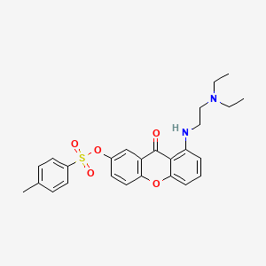 9H-Xanthen-9-one, 1-((2-(diethylamino)ethyl)amino)-7-(((4-methylphenyl)sulfonyl)oxy)-