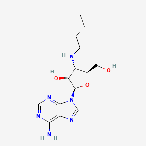 molecular formula C14H22N6O3 B12808970 3'-(n-Butylamino)-3'-deoxyadenosine CAS No. 134934-84-2