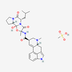 molecular formula C31H41N5O8S B12808992 Ergosine methanesulfonate CAS No. 2624-03-5