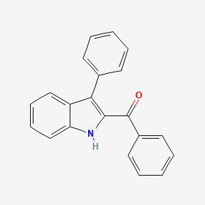 molecular formula C21H15NO B12808999 Phenyl(3-phenyl-1H-indol-2-yl)methanone CAS No. 36004-54-3