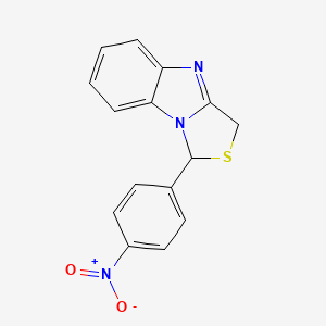 1H,3H-Thiazolo(3,4-a)benzimidazole, 1-(4-nitrophenyl)-