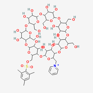 Potassium 6-deoxy-6'-O-(mesitylenesulfonyl)-6-pyridinio-beta-cyclodextrin heptadecasulfate