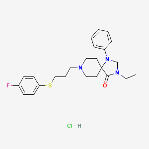 1,3,8-Triazaspiro(4.5)decan-4-one, 3-ethyl-8-(3-((4-fluorophenyl)thio)propyl)-1-phenyl-, hydrochloride