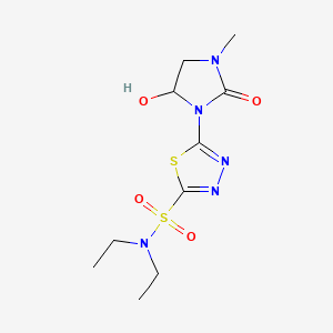 1,3,4-Thiadiazole-2-sulfonamide, N,N-diethyl-5-(5-hydroxy-3-methyl-2-oxo-1-imidazolidinyl)-