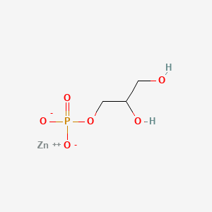 molecular formula C3H7O6PZn B12809079 Zinc 1-glycerophosphate CAS No. 143007-70-9