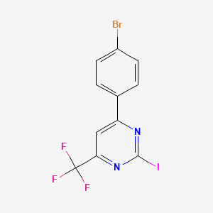 6-(4-Bromophenyl)-2-iodo-4-(trifluoromethyl)pyrimidine