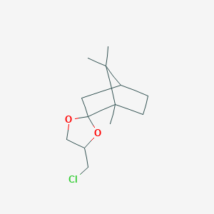 molecular formula C13H21ClO2 B12809122 4'-(Chloromethyl)-1,7,7-trimethylspiro[bicyclo[2.2.1]heptane-2,2'-[1,3]dioxolane] CAS No. 65136-84-7