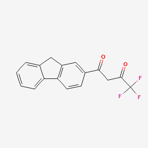 molecular formula C17H11F3O2 B12809195 1-(9H-fluoren-2-yl)-4,4,4-trifluorobutane-1,3-dione CAS No. 15191-70-5