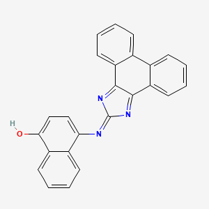 molecular formula C25H15N3O B12809211 4-(1H-Phenanthro(9,10-d)imidazol-2-ylimino)-1(4H)-naphthalenone CAS No. 71064-67-0