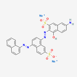 2-Naphthalenesulfonic acid, 7-amino-4-hydroxy-3-((4-(1-naphthalenylazo)-7-sulfo-1-naphthalenyl)azo)-, sodium salt