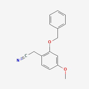 molecular formula C16H15NO2 B12809299 (2-(Benzyloxy)-4-methoxyphenyl)acetonitrile CAS No. 32884-25-6