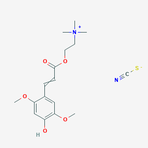 2-[3-(4-Hydroxy-2,5-dimethoxyphenyl)prop-2-enoyloxy]ethyl-trimethylazanium;thiocyanate