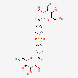 molecular formula C24H32N2O12S B12809366 p,p'-Sulfonyldianiline-N,N'-digalactoside CAS No. 136679-36-2