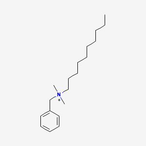 molecular formula C19H34N+ B12809368 Decyldimethylbenzylammonium CAS No. 48185-25-7