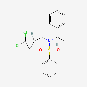 N-((2,2-Dichlorocyclopropyl)methyl)-N-(1-phenylethyl)benzenesulfonamide