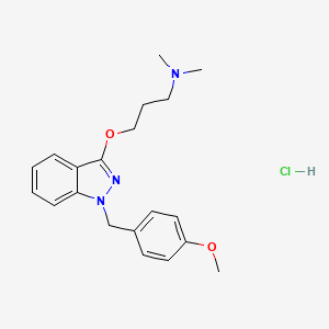 1H-Indazole, 3-(3-(dimethylamino)propoxy)-1-(p-methoxybenzyl)-, monohydrochloride