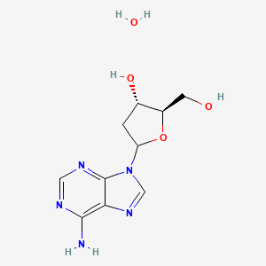 (2R,3S)-5-(6-aminopurin-9-yl)-2-(hydroxymethyl)oxolan-3-ol;hydrate