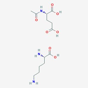 molecular formula C13H25N3O7 B12809427 N-Acetyl glutamate de L-lysine [French] CAS No. 24577-75-1