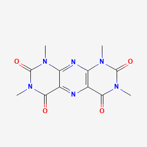 molecular formula C12H12N6O4 B12809441 Pyrimido(5,4-g)pteridine-2,4,6,8(1H,3H,7H,9H)-tetrone, 1,3,7,9-tetramethyl- CAS No. 6439-85-6