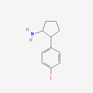 molecular formula C11H14IN B12809472 2-(4-Iodophenyl)cyclopentan-1-amine 