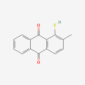 molecular formula C15H10O2S B12809511 1-Mercapto-2-methylanthra-9,10-quinone CAS No. 6940-35-8