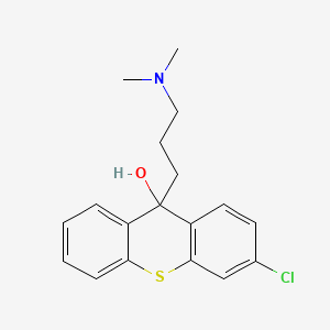 molecular formula C18H20ClNOS B12809513 3-Chloro-9-[3-(dimethylamino)propyl]thioxanthen-9-ol CAS No. 69751-29-7