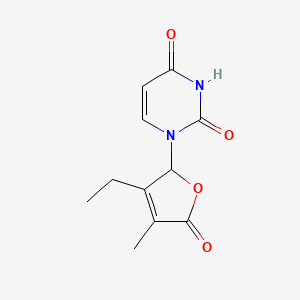 1-(3-Ethyl-4-methyl-5-oxo-2,5-dihydrofuran-2-yl)pyrimidine-2,4(1H,3H)-dione