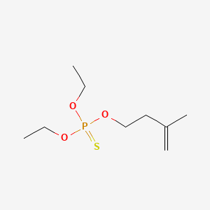 molecular formula C9H19O3PS B12809518 Phosphorothioic acid, O,O-diethyl O-(3-methyl-3-butenyl) ester CAS No. 87274-57-5