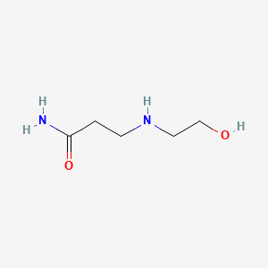 molecular formula C5H12N2O2 B12809530 Propanamide, 3-[(2-hydroxyethyl)amino]- CAS No. 27076-30-8