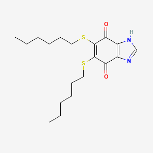 5,6-Bis(hexylsulfanyl)-1h-benzimidazole-4,7-dione