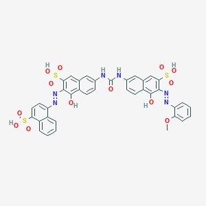 molecular formula C38H28N6O13S3 B12809565 Direct Red 26 free acid CAS No. 25188-35-6