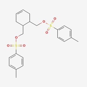 molecular formula C22H26O6S2 B12809587 (6-((((4-Methylphenyl)sulfonyl)oxy)methyl)-3-cyclohexen-1-yl)methyl 4-methylbenzenesulfonate CAS No. 32970-96-0