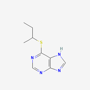 molecular formula C9H12N4S B12809595 1H-Purine, 6-((1-methylpropyl)thio)- CAS No. 82499-07-8