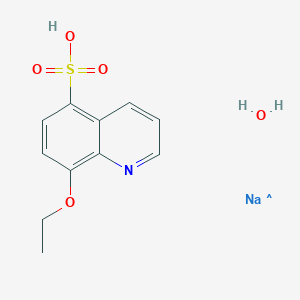 molecular formula C11H13NNaO5S B12809673 8-Ethoxy-5-quinolinesulfonic acid sodium salt monohydrate 