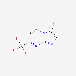 molecular formula C7H3BrF3N3 B1280970 3-溴-7-(三氟甲基)咪唑并[1,2-a]嘧啶 CAS No. 375857-65-1