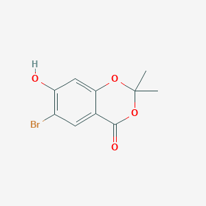 molecular formula C10H9BrO4 B1280972 6-Bromo-7-hydroxy-2,2-dimethyl-benzo[1,3]dioxin-4-one CAS No. 531501-41-4