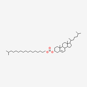 molecular formula C46H82O3 B12809795 [10,13-dimethyl-17-(6-methylheptan-2-yl)-2,3,4,7,8,9,11,12,14,15,16,17-dodecahydro-1H-cyclopenta[a]phenanthren-3-yl] 16-methylheptadecyl carbonate 