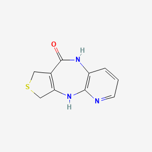 molecular formula C10H9N3OS B12809838 5,7,9,10-Tetrahydro-6H-pyrido(3,2-b)thieno(3,4-e)(1,4)diazepin-6-one CAS No. 82619-57-6