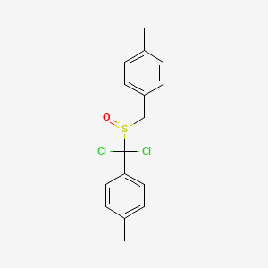 molecular formula C16H16Cl2OS B12809841 1-(Dichloro((4-methylbenzyl)sulfinyl)methyl)-4-methylbenzene CAS No. 50323-83-6