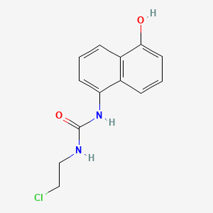 molecular formula C13H13ClN2O2 B12809892 Urea, 1-(2-chloroethyl)-3-(5-hydroxy-1-naphthyl)- CAS No. 102433-50-1