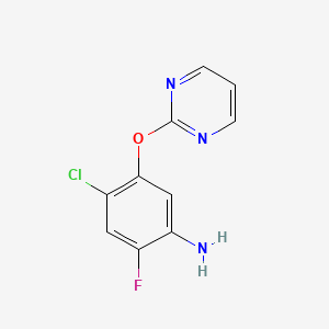 B1280992 4-Chloro-2-fluoro-5-(2-pyrimidinyloxy)aniline CAS No. 213675-94-6
