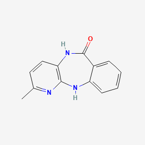 molecular formula C13H11N3O B12809946 2-Methyl-5,11-dihydro-6H-pyrido(2,3-b)(1,4)benzodiazepin-6-one CAS No. 114368-10-4