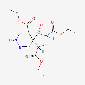 Triethyl 4-oxo-7,8-diazaspiro(4.5)deca-6,9-diene-1,3,10-tricarboxylate