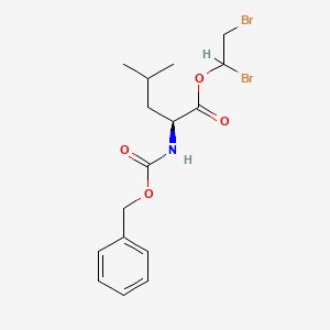 L-Leucine, N-((phenylmethoxy)carbonyl)-, 1,2-dibromoethyl ester