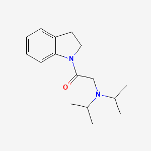 molecular formula C16H24N2O B12809996 Indoline, 1-diisopropylglycyl- CAS No. 64140-55-2