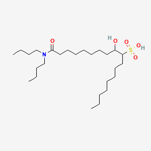 molecular formula C26H53NO5S B12810002 18-(Dibutylamino)-10-hydroxy-18-oxooctadecane-9-sulphonic acid CAS No. 97645-26-6