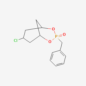 molecular formula C13H16ClO3P B12810011 3-Benzyl-7-chloro-2,4-dioxa-3-phosphabicyclo(3.3.1)nonane 3-oxide CAS No. 53144-70-0