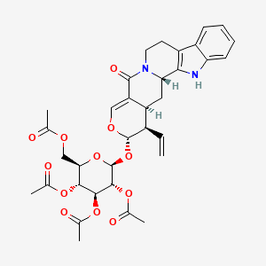 molecular formula C34H38N2O12 B12810027 Strictosamide Tetraacetate CAS No. 23141-26-6