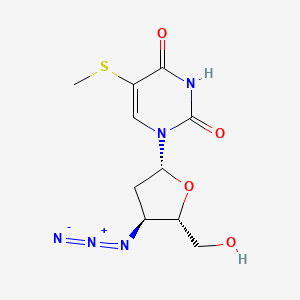 Uridine, 3'-azido-2',3'-dideoxy-5-(methylthio)-