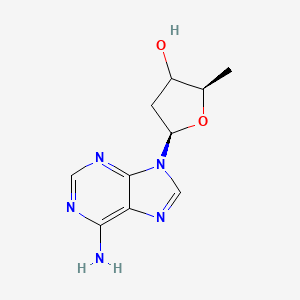 molecular formula C10H13N5O2 B12810077 5-(6-Aminopurin-9-YL)-2-methyltetrahydrofuran-3-OL 